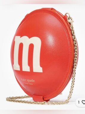 M&M'S x KATE SPADE NEW YORK RED CHAIN COIN PURSE